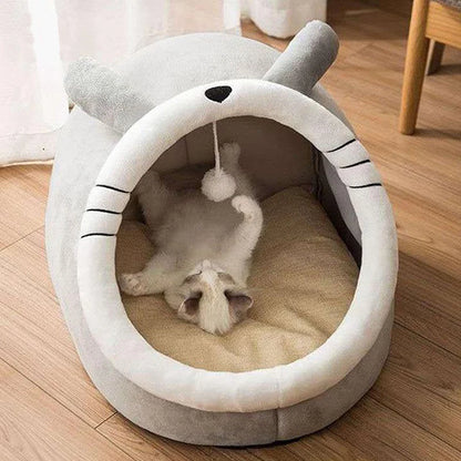Deep Sleep Cat Bed Cartoon Pet Bed Foldable Removable Washable Pet Sleeping Bed for Small Dog Mat Bag Cave Cats Bed2025New