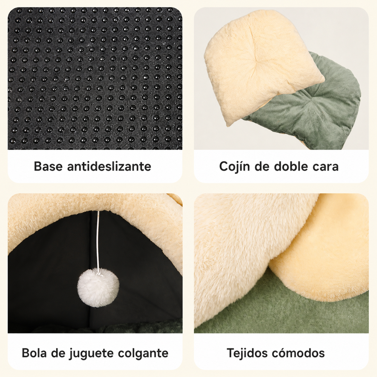 MiauCueva | Cama Refugio para Gatos Antiestrés